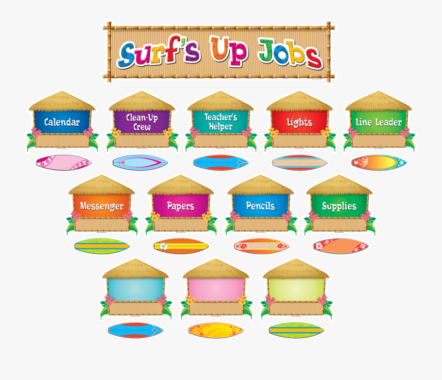 Surf's Up Bulletin Board, Transparent Clipart