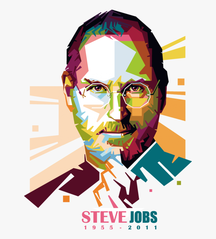 Steve Art Jobs Avatar Colorful Download Free Image - Steve Jobs Vector Png, Transparent Clipart