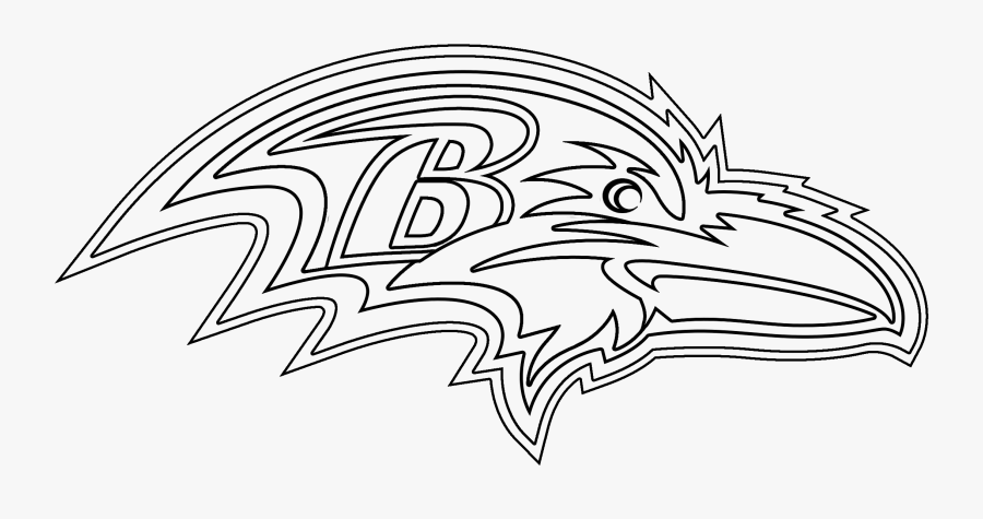 Baltimore Ravens Logo Outline - Baltimore Ravens, Transparent Clipart