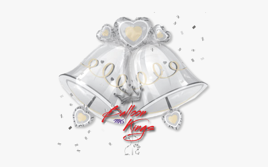 Silver And Gold Wedding Bells, Transparent Clipart