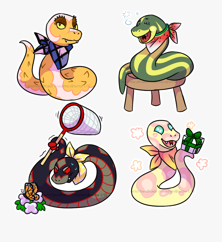 Png Black And White Collection Of Free Bush Download - Animal Crossing Snake Villager, Transparent Clipart