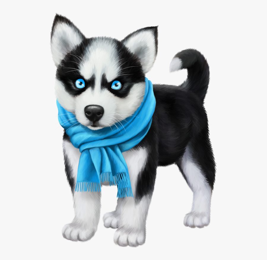 Puppy Vector Siberian Husky - Алмазная Вышивка Голубоглазый Хаски, Transparent Clipart