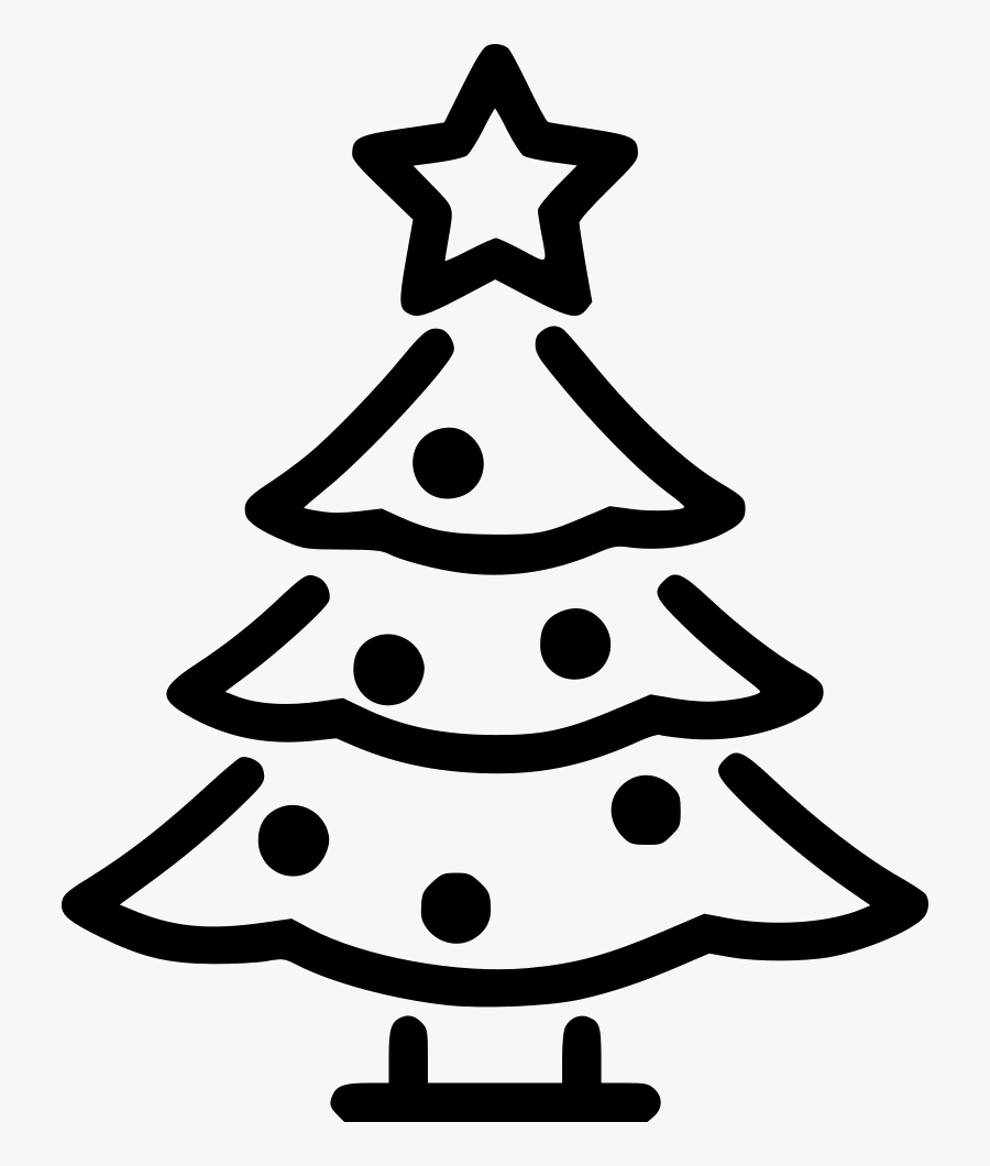 Christmas Tree,christmas Decoration,tree,line Art,clip - Xmas Icon, Transparent Clipart