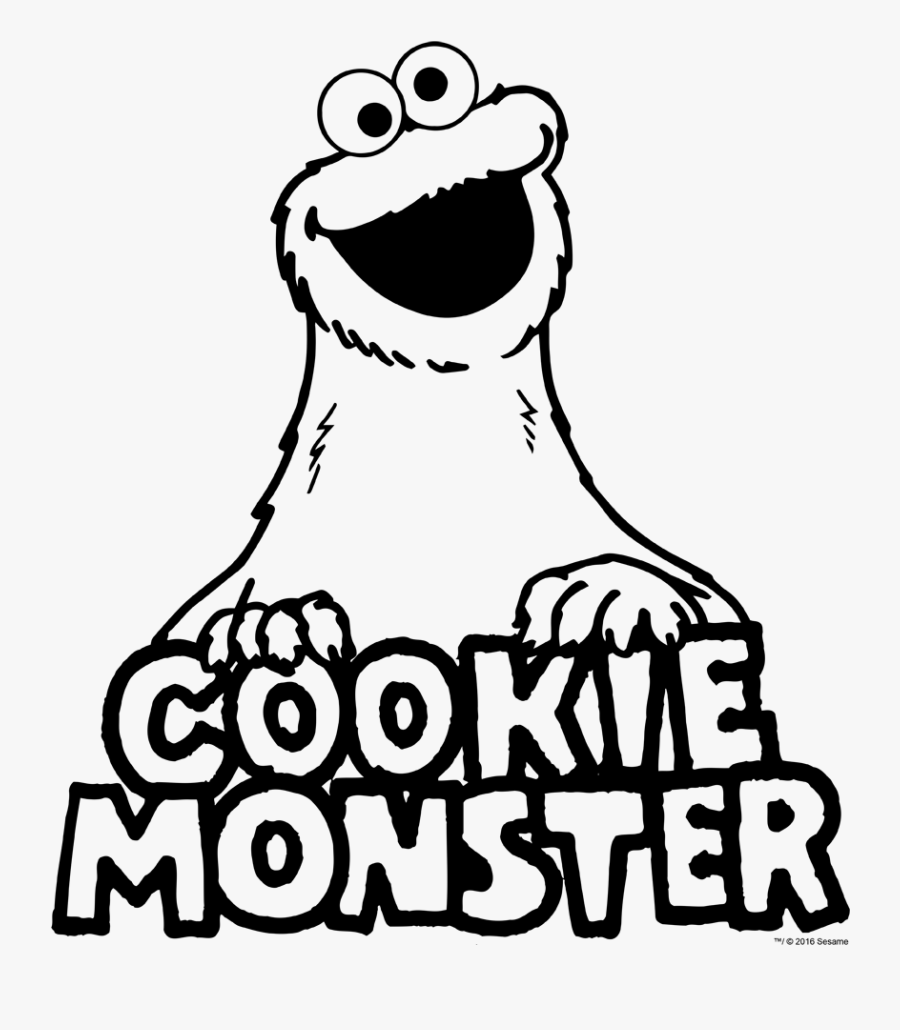 Cookie Monster Black And White Free Transparent Clipart Clipartkey