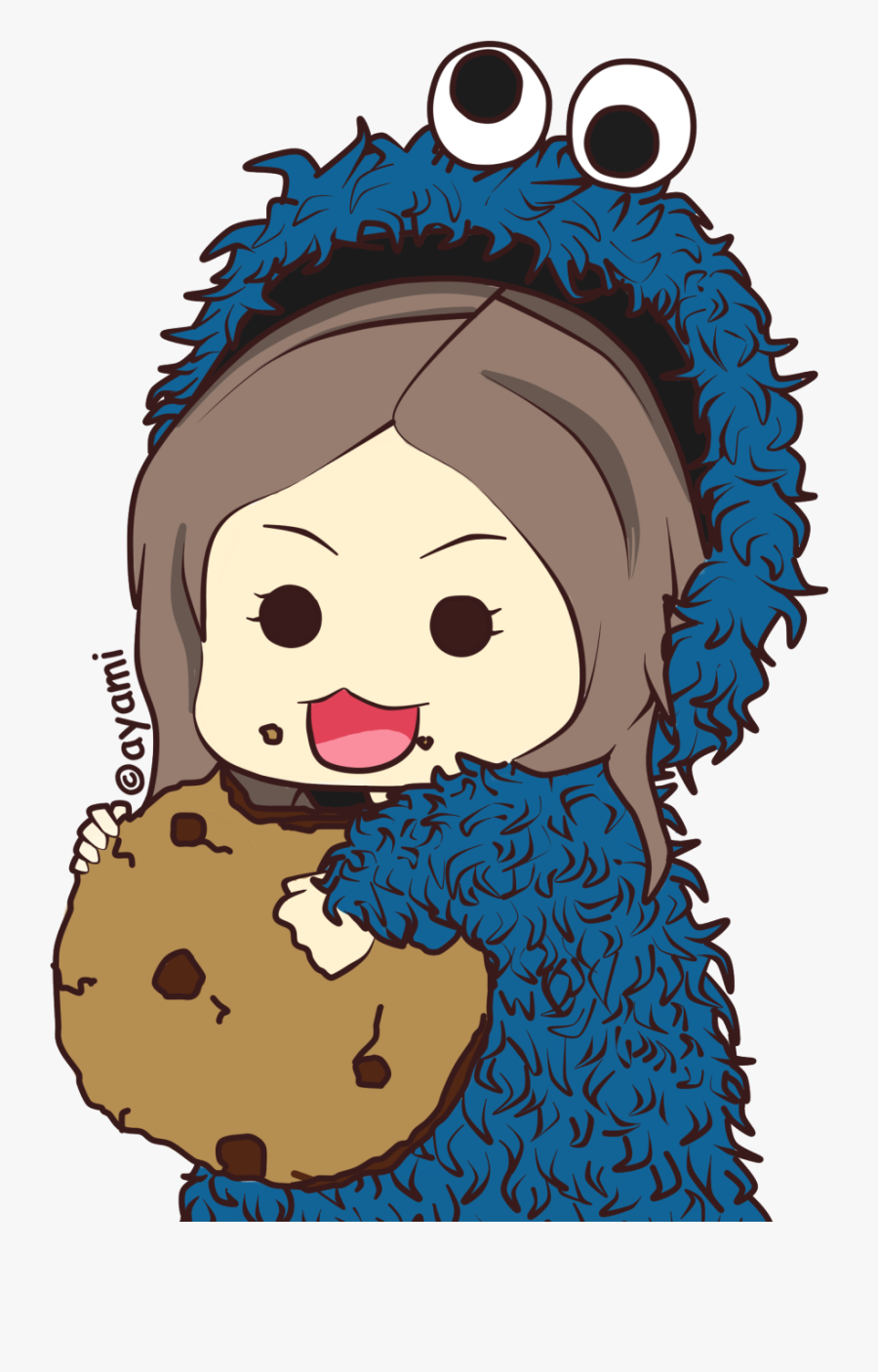 Tomomi The Cookie Monster Tumblr N5rliyulcj1tzi9keo2 - Cartoon, Transparent Clipart