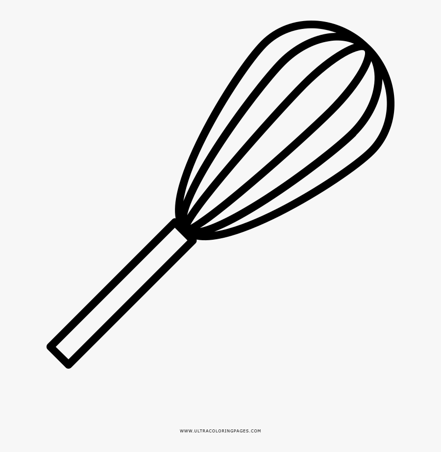 Whisk Coloring Page - Dibujo Debatidor, Transparent Clipart