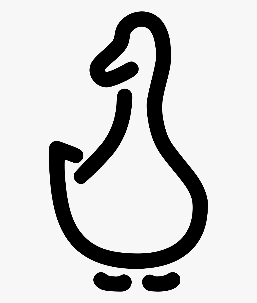 Goose Icon, Transparent Clipart