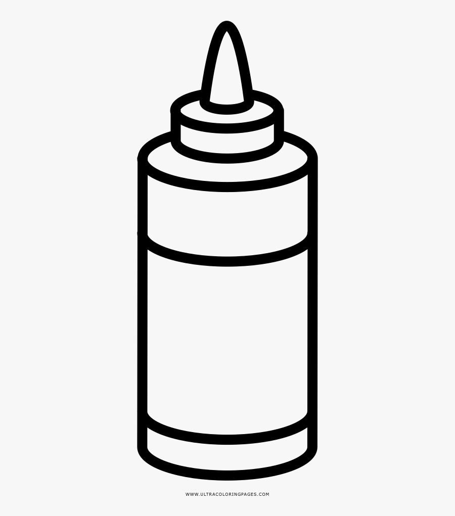 Glue Bottle Coloring Page - Base De Données Logo, Transparent Clipart