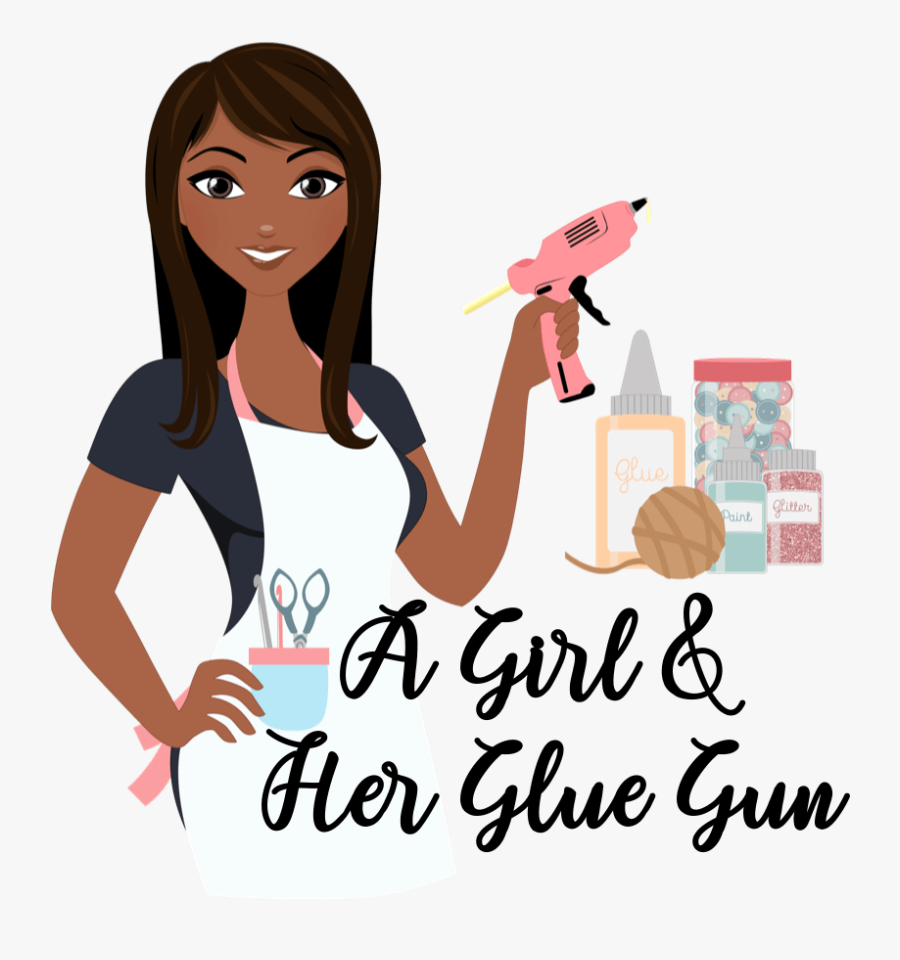 Girl Holding Glue Gun Clipart, Transparent Clipart