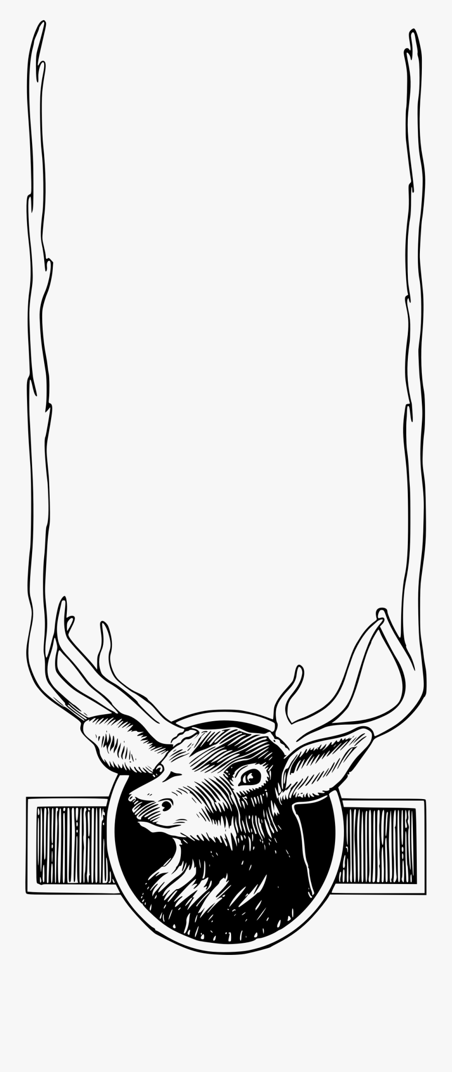 This Free Icons Png Design Of Elk Head Frame - Line Art, Transparent Clipart