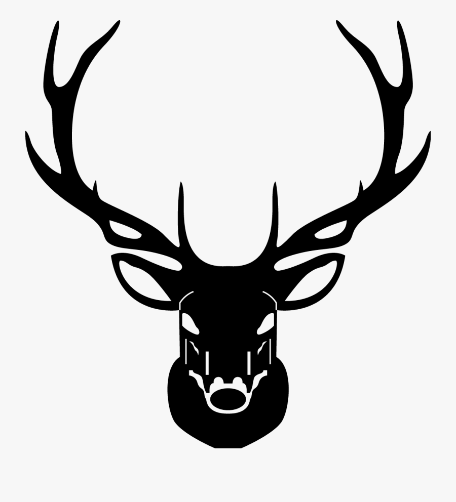 Line Drawing Elk Head Clipart , Png Download - Elk Head Black And White