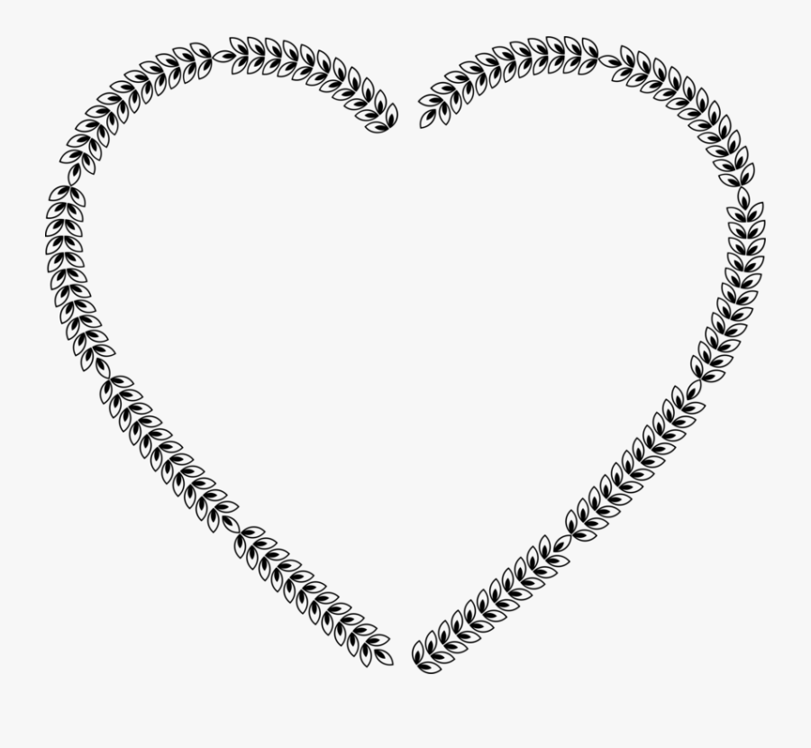 Laurel Heart - Drawings Of Valentine Day Heart , Free Transparent ...