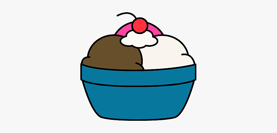 Ice Cream In Bowls Clip Art, Transparent Clipart