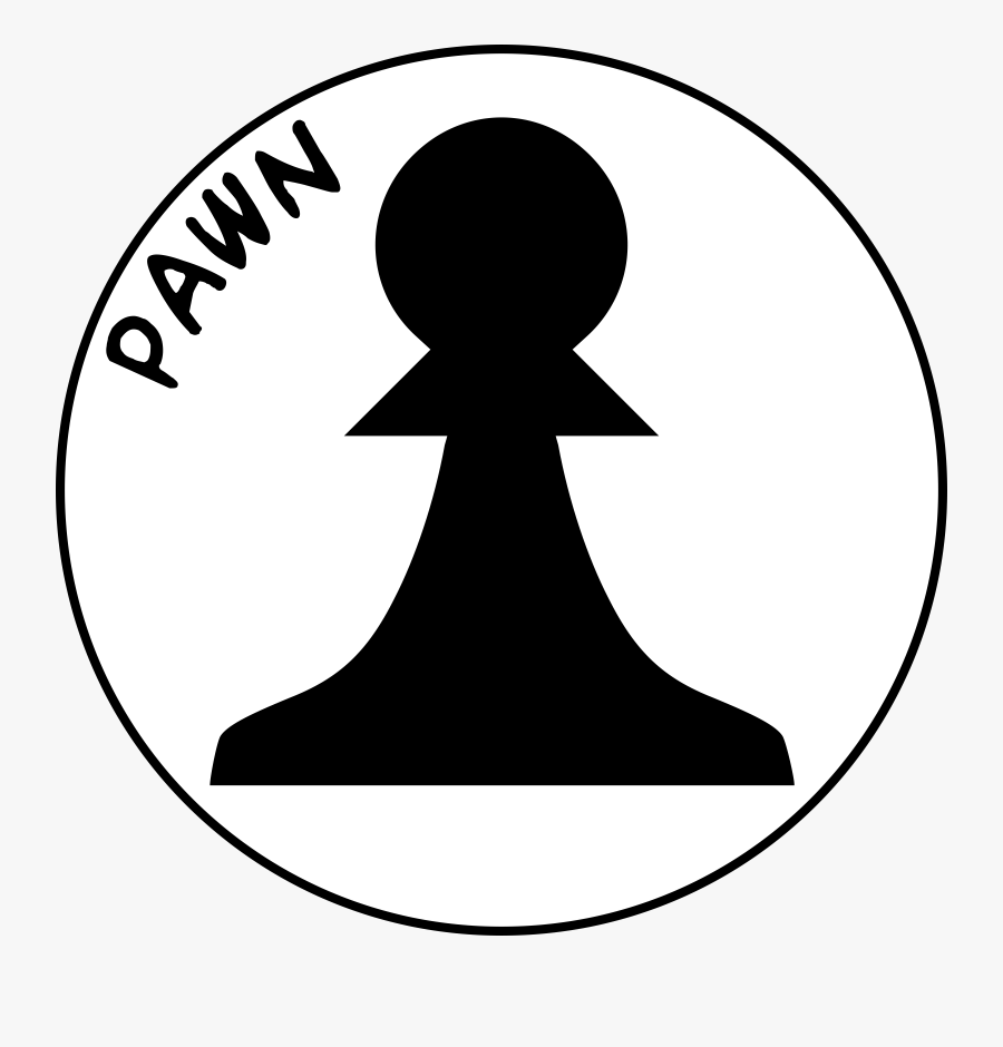 Chess Piece With Name - Pawn Chess Outline White, Transparent Clipart