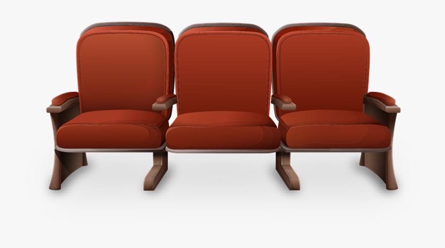 Theater, Chairs, Red, Movie, Cinema, Show - Theater Chair Png, Transparent Clipart