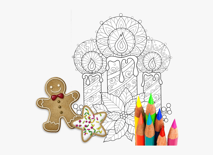 Christmas Mindfulness Colouring Sheets Free, Transparent Clipart