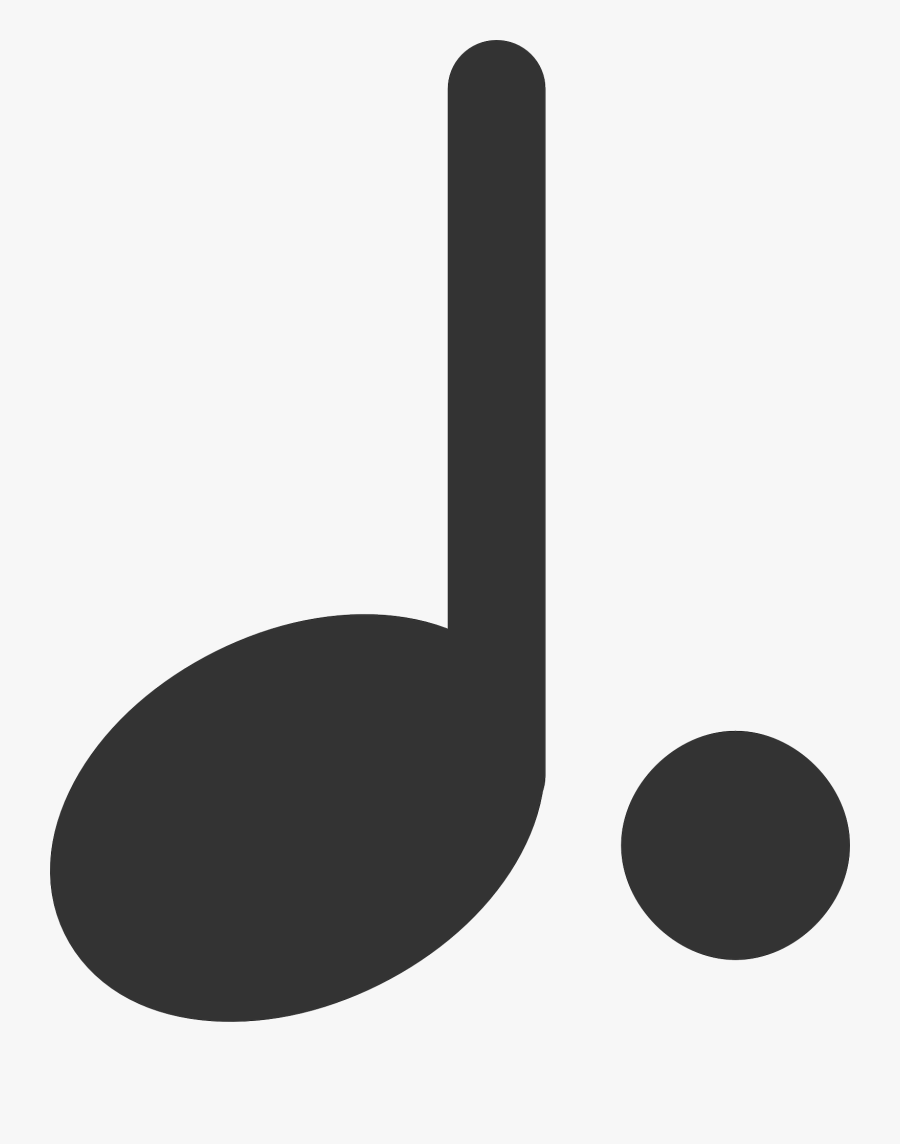 Dotted Note Half Note Quarter Note Musical Note Clip - Dotted Quarter Note Vector, Transparent Clipart