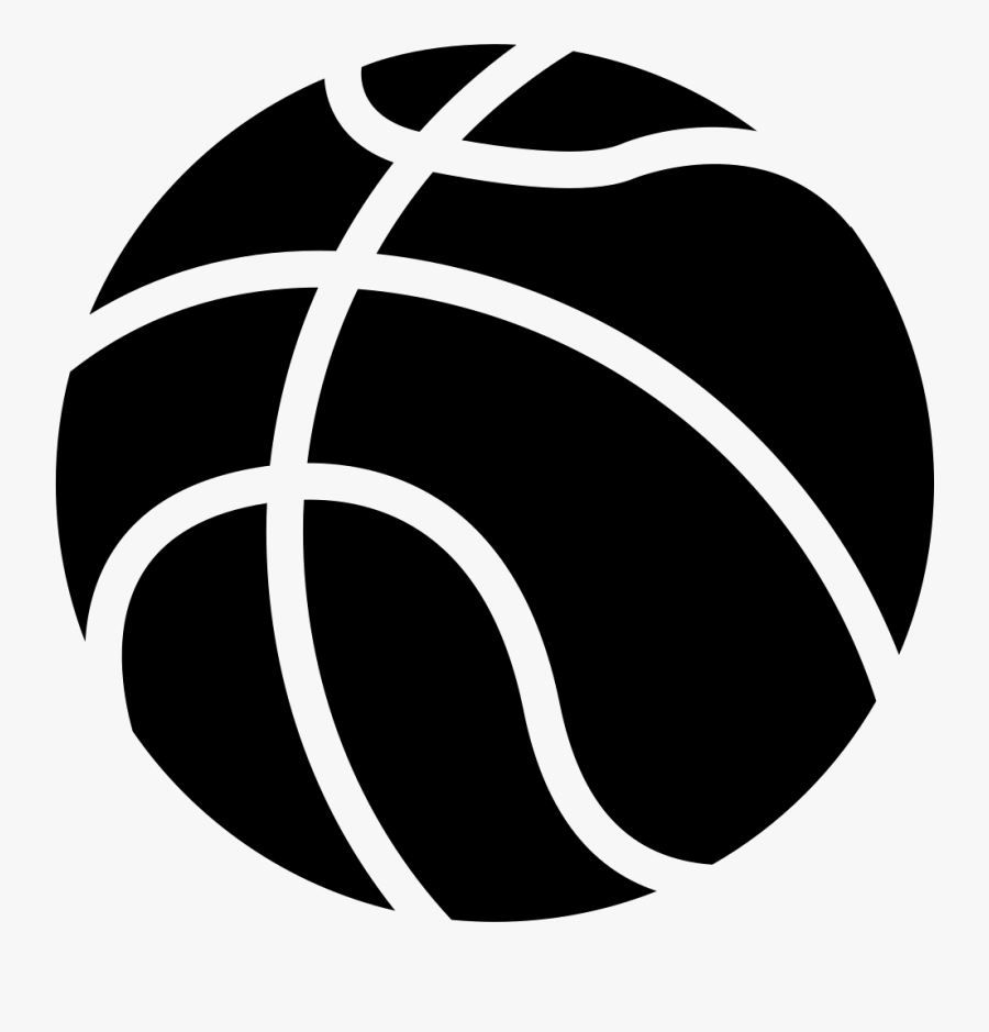 Transparent Basketball Clipart Black And White - Black Basketball Ball Png, Transparent Clipart