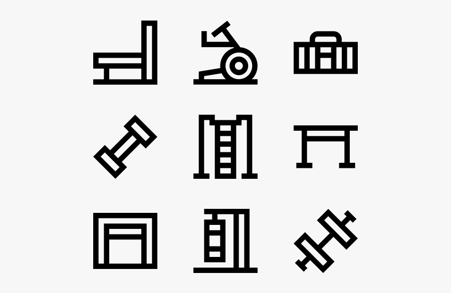 Gym - Printing Icons, Transparent Clipart