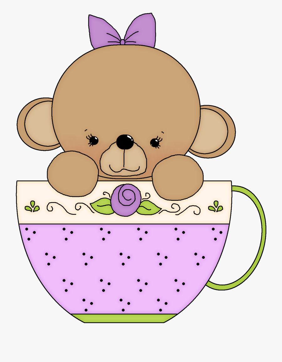 Teddy Bear Teacup Clip Art, Transparent Clipart