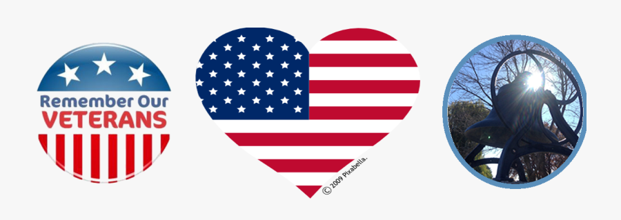 American Flag Hearts Clip Art, Transparent Clipart