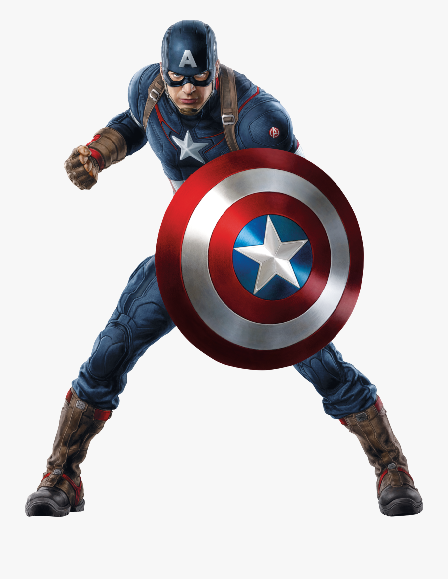 Clip Art Captain America Images - Capitan America Con El Escudo, Transparent Clipart