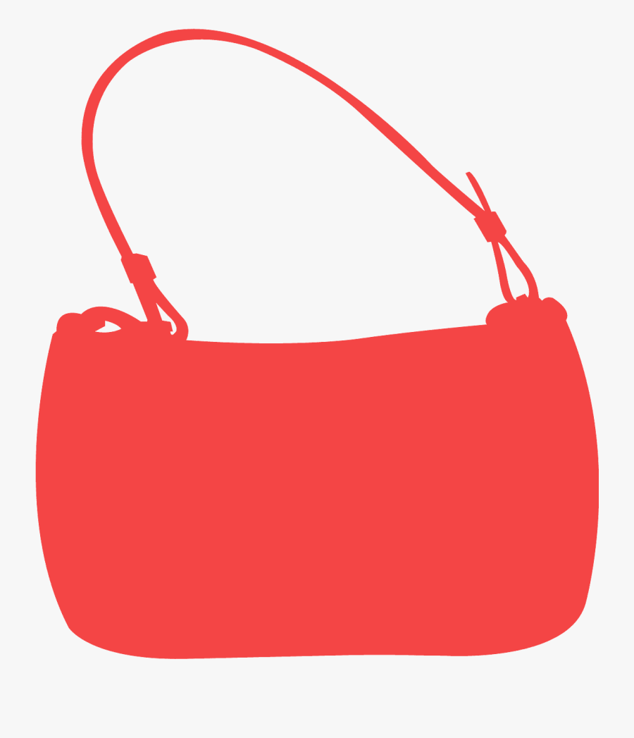 Pink Handbag Silhouette, Transparent Clipart