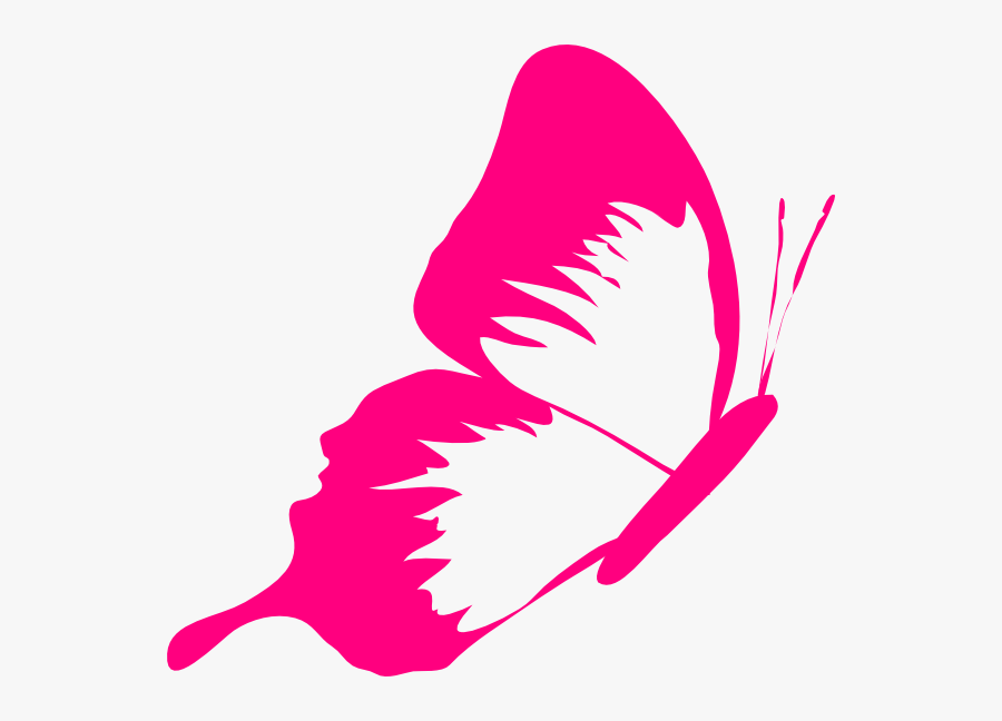 Butterfly Clipart Simple - Fuschia Butterfly, Transparent Clipart