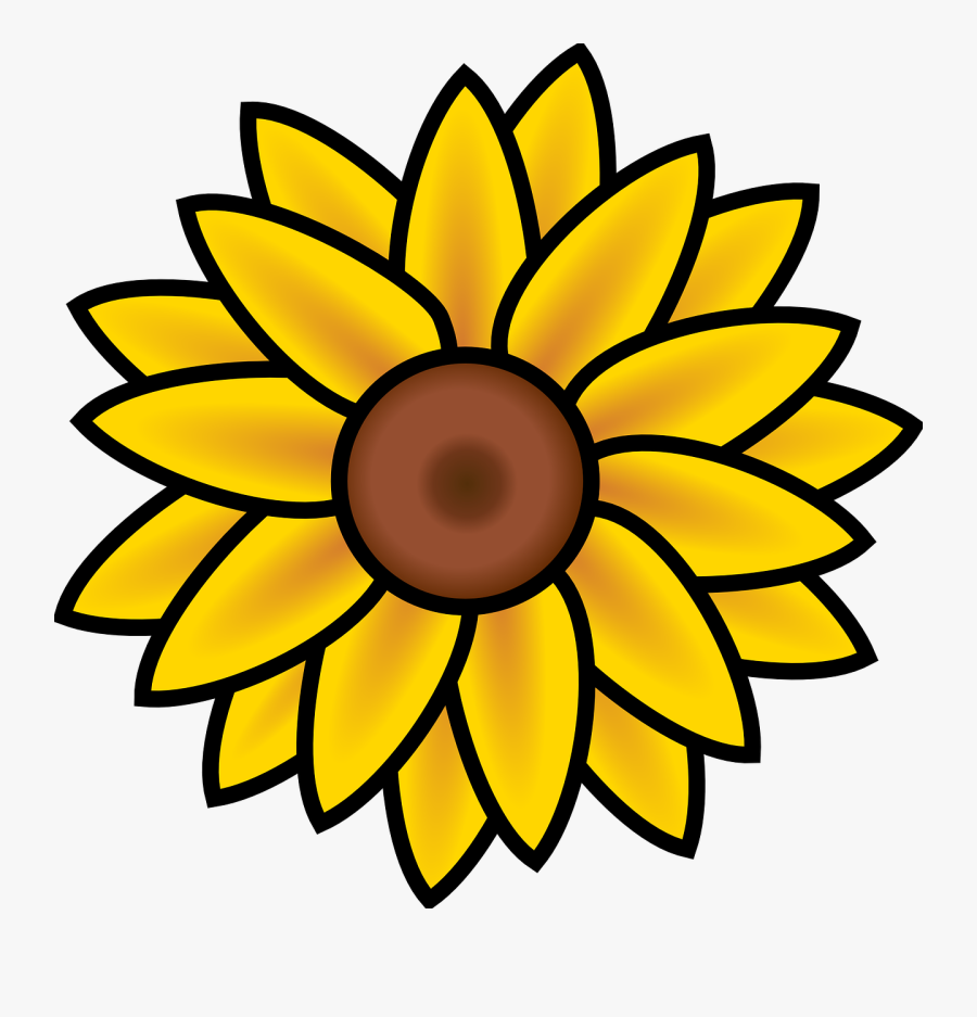 Sunflower Simple Clip Art Free Images Clipart Transparent - Simple Sunflower Clipart, Transparent Clipart