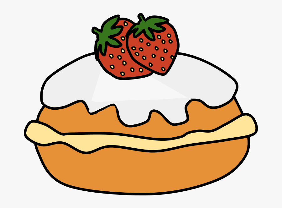 Sufganiyot, Fried Doughnut, Strawberry, Cream Filling, Transparent Clipart
