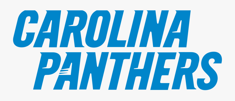 Clip Art Image Of Carolina Panther - Carolina Panthers Name Logo, Transparent Clipart