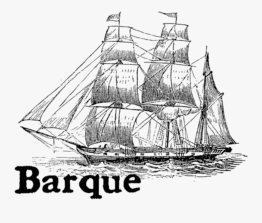 Barque Ship Clipart, Transparent Clipart