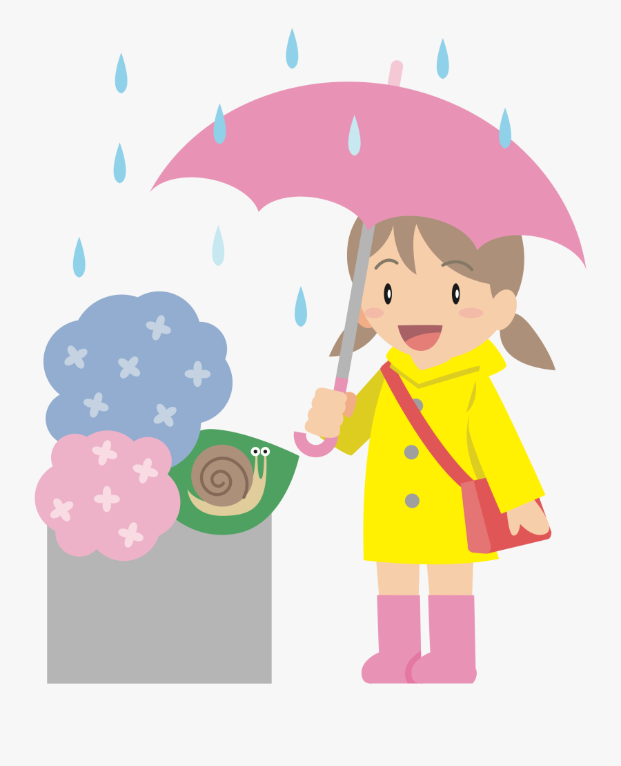 Watching A Snail Clip Arts 雨 イラスト 女の子 簡単 Free Transparent Clipart Clipartkey