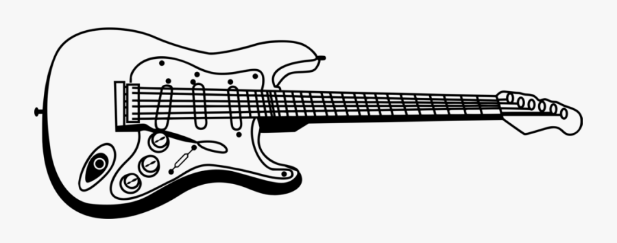 Bass Guitar Clipart Black And White, Transparent Clipart