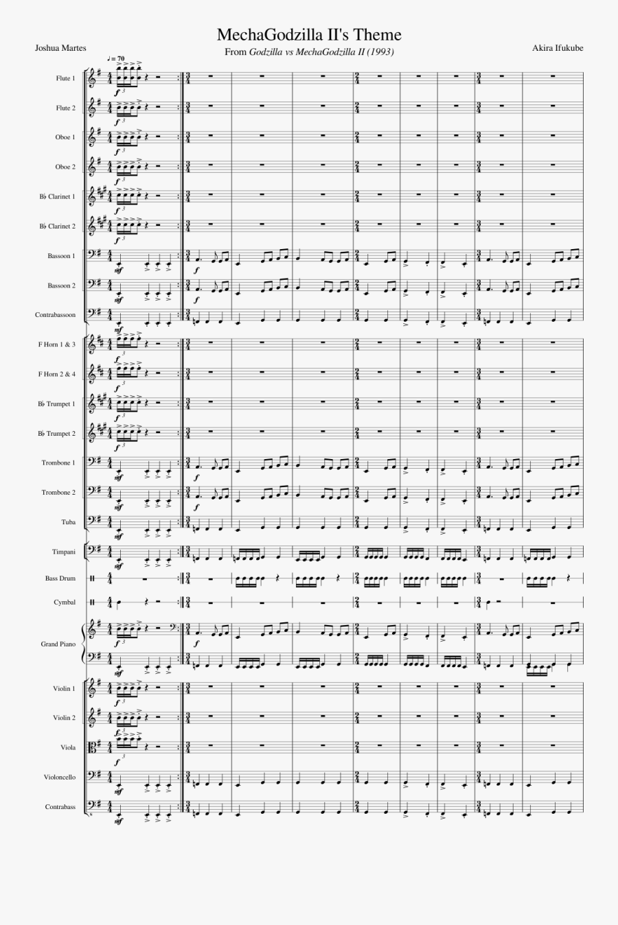 The Long And Winding Road Sheet Music Composed By John - Godzilla Vs King Ghidorah Theme Sheet Music, Transparent Clipart