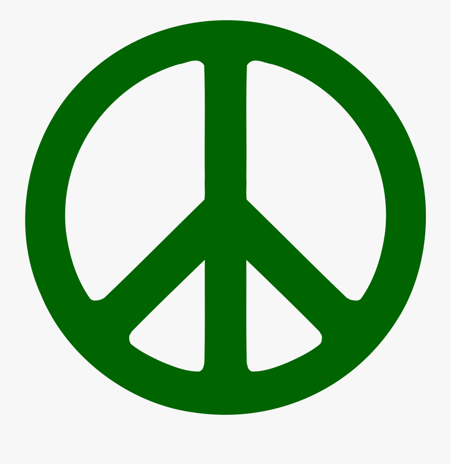 Green Peace Symbol - Peace Sign Clipart, Transparent Clipart