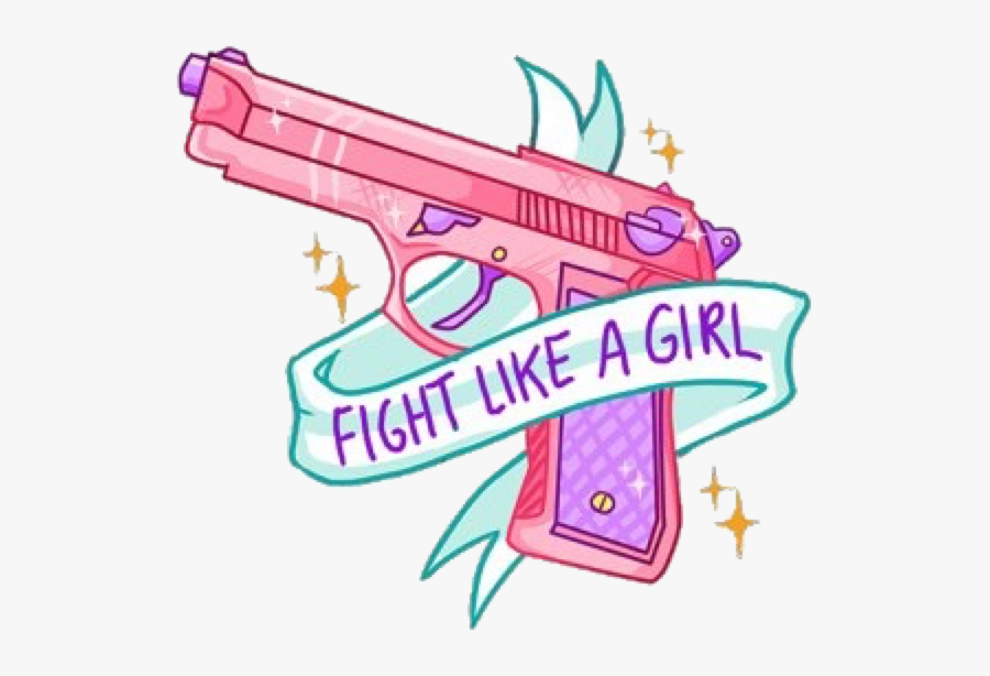 Fight Like A Girl Gun, Transparent Clipart