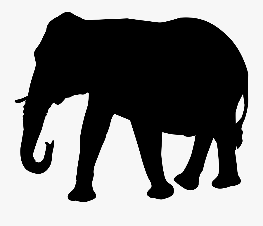 Elephant Silhouette Png Transparent Clip Art Image, Transparent Clipart