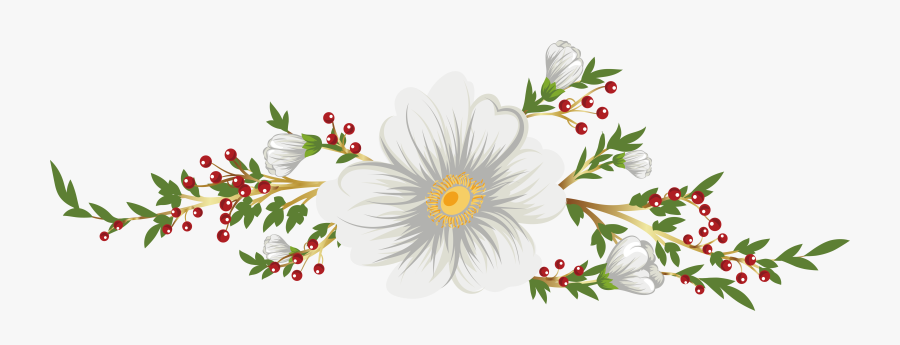 Transparent White Flower Clipart Png - Flor Png Dibujo, Transparent Clipart