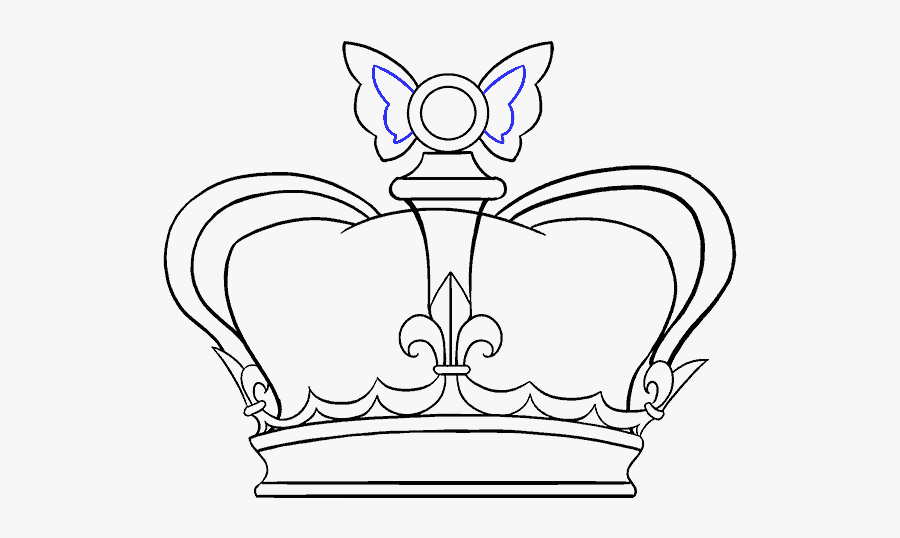 How To Draw A Queen - Easy Princess Crown Drawing, Transparent Clipart