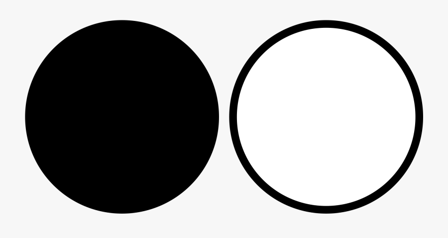 Black, White, Gui, Circles - Black And White Colours, Transparent Clipart