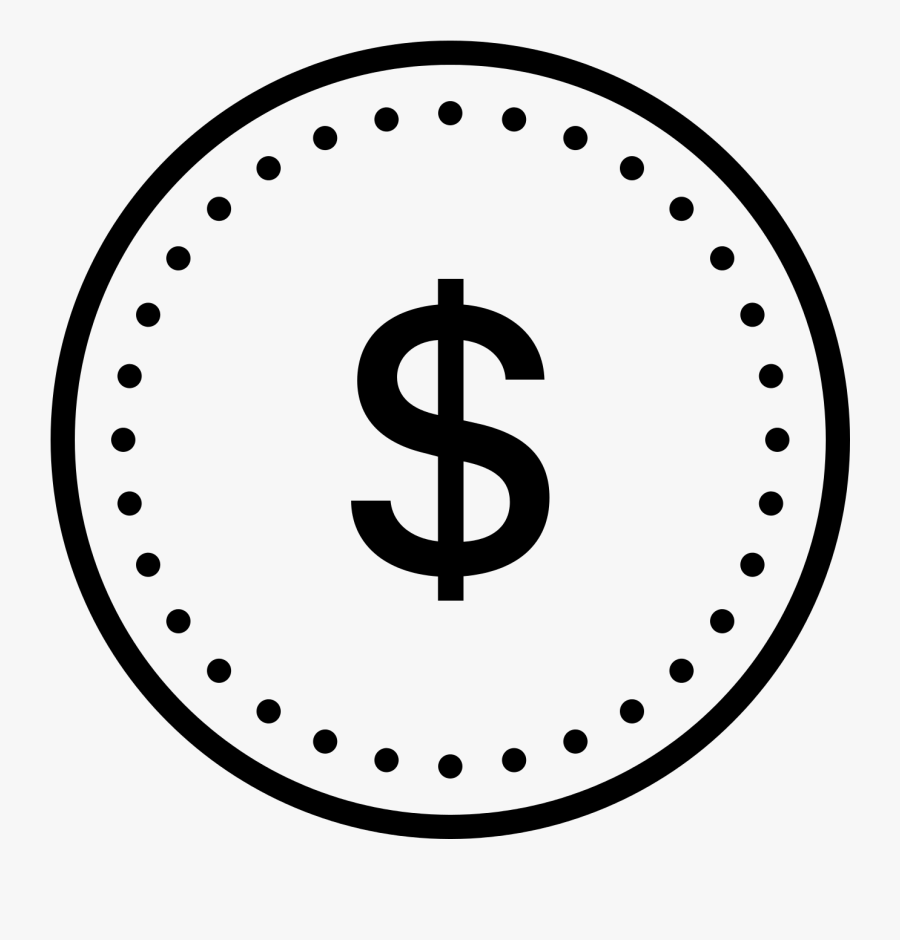 Dollar Icon Black Png - Circle Icon Png, Transparent Clipart