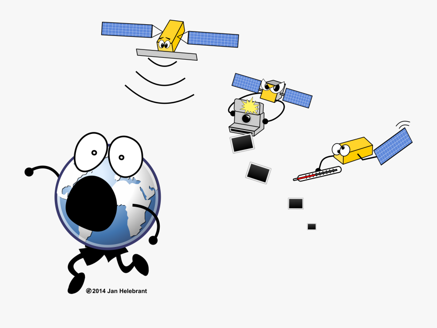 Gps Clipart Cartoon - Passive Remote Sensing Cartoon, Transparent Clipart