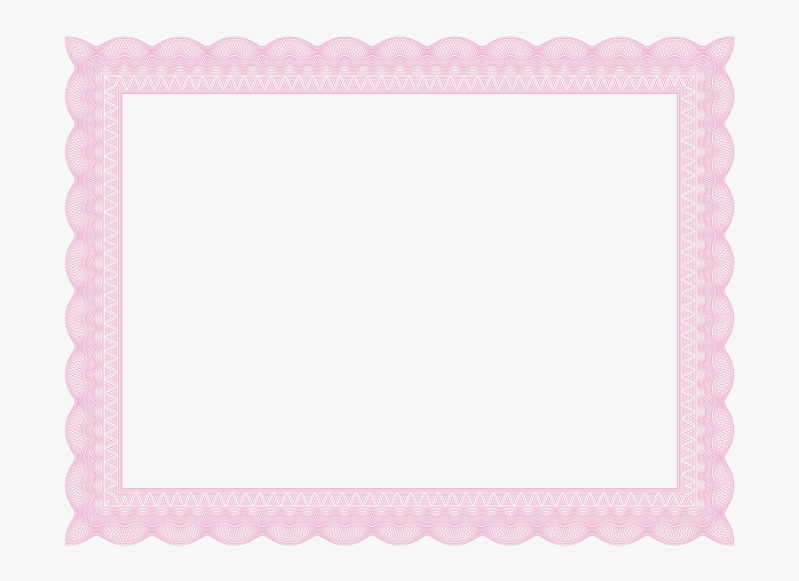 Certificate Border Png - Moldura Para Certificado Rosa, Transparent Clipart