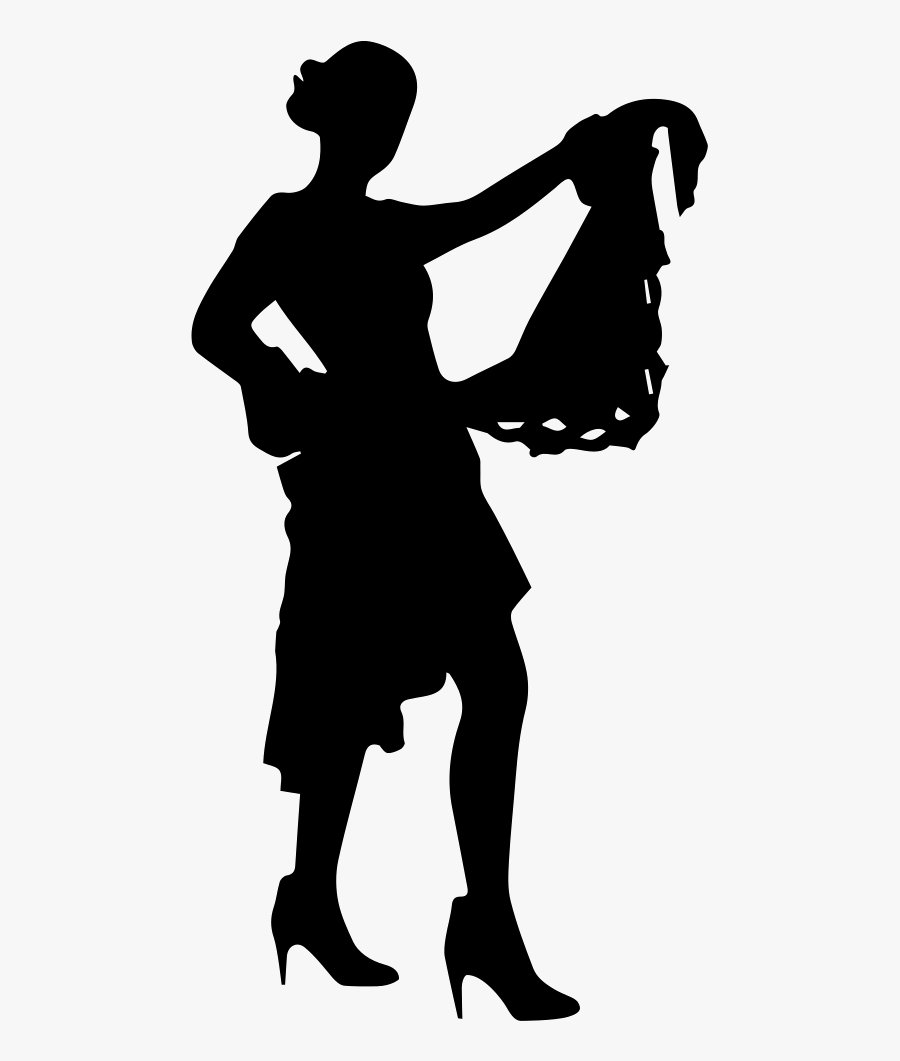 Flamenco Woman Dancer Silhouette Comments - Many Woman Dancing Silhouette Png, Transparent Clipart