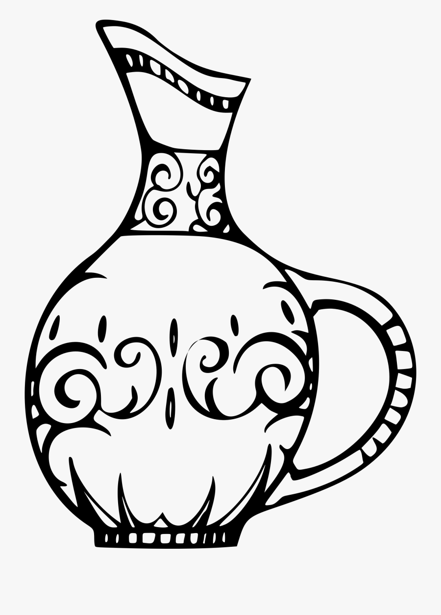 Container Jar Jug Free Picture - Pottery Drawing, Transparent Clipart