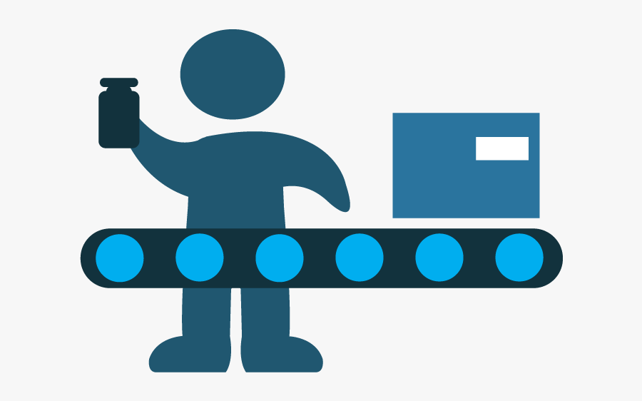 Clip Art Manufacturing Process Clipart - Assembly Line Icon Png, Transparent Clipart