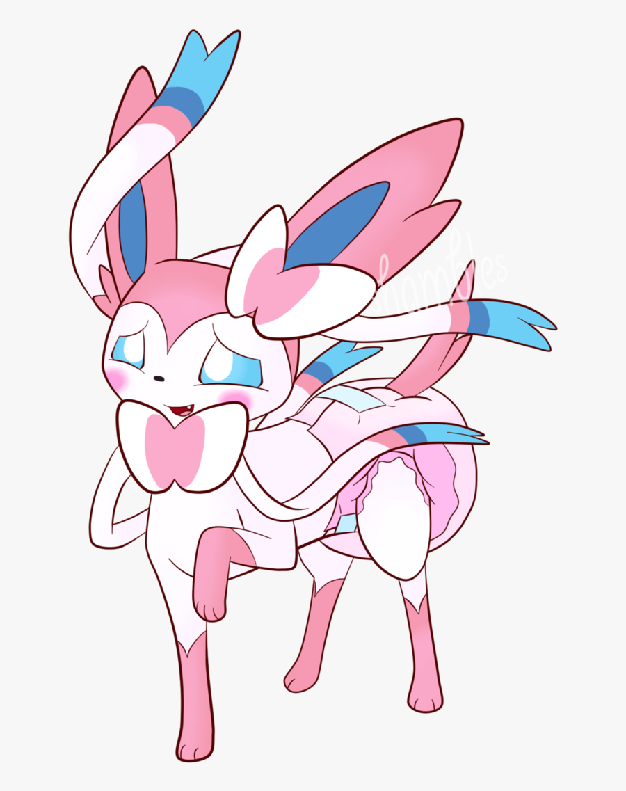 Sylveon By The Shambles - Pokemon Sylveon In Diapers, Transparent Clipart