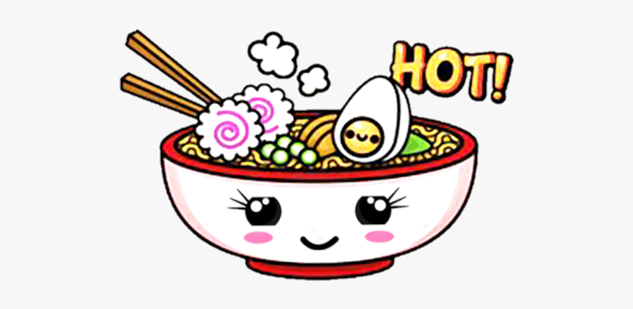 Cute Food Ramen Sticker - Kawaii Ramen Png, Transparent Clipart