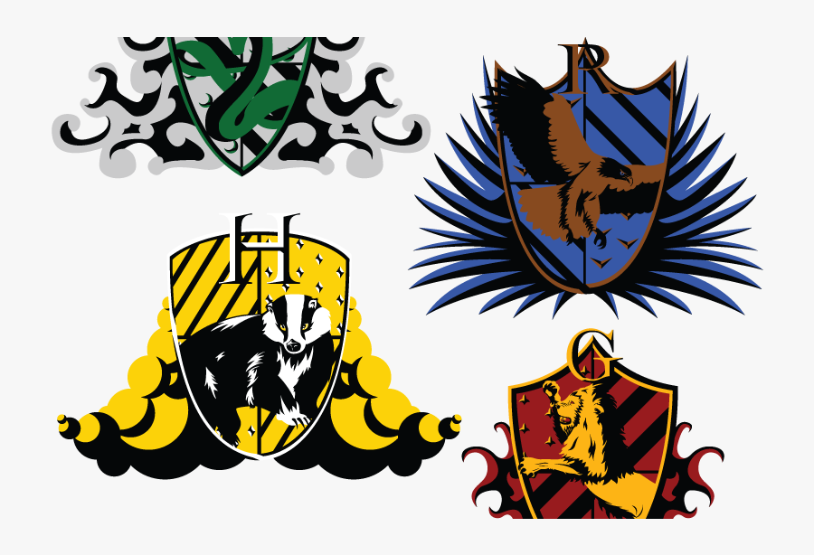 Transparent Draco Malfoy Clipart - Hogwarts House Crests Png, Transparent Clipart